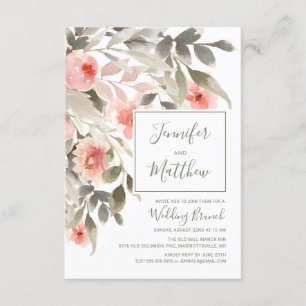 Convites Após Wedding a aguarela da refeição matinal cor