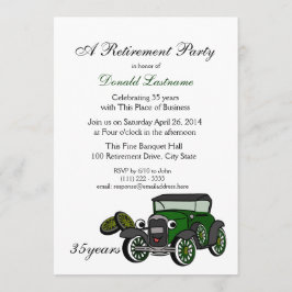 Convites Aposentação Antiquada do Carro