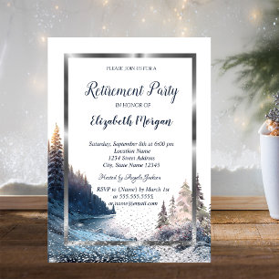 Convites Aposentação da Paisagem Confetti da Prata