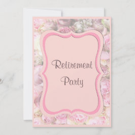 Convites Aposentação de Buquê com estrutura elegante e româ