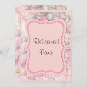 Convites Aposentação de Buquê com estrutura elegante e româ
