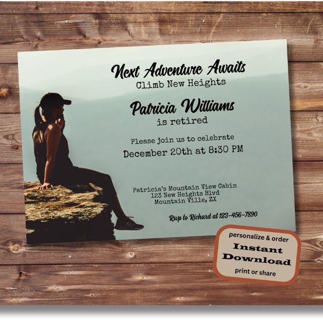 Convites Aposentadela de caminhada de aposentadoria próxima (Criador carregado)