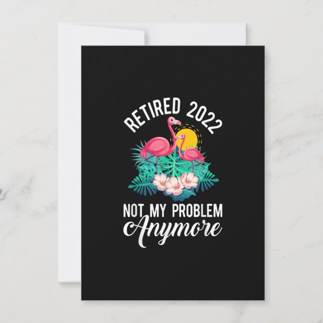 Convites Aposentado 2022 Retirada Novelty Flamingo Floral C (Frente)