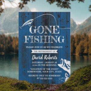 Convites Aposentado foi pescar madeira de Marinho fora da a