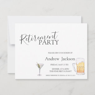 Convites Aposentadoria Cerveja e Martini Paraty