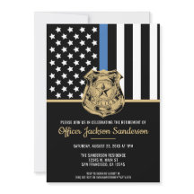 Aposentadoria da Polícia Linha Azul Fina Aplicação