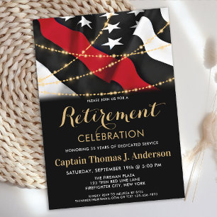 Convites Aposentadoria de Bombeiros de Sinalizador American