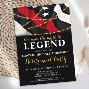 Convites Aposentadoria de bombeiros fina da linha vermelha