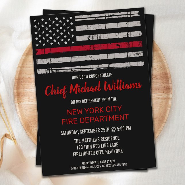 Convites Aposentadoria do Bombeiro Bombeador da Linha Verme (Criador carregado)