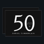Convites Aposto Que Pensou Que Ele Era Um Aniversário Mais<br><div class="desc">Cinquenta. 50º Convite de Aniversário. Engraçado. Cara. Data,  local,  RSVP incluído. Branco. Sem presentes. Surpresa.</div>