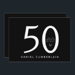 Convites Aposto Que Pensou Que Ele Era Um Aniversário Mais<br><div class="desc">Cinquenta. 50º Convite de Aniversário. Engraçado. Cara. Data,  local,  RSVP incluído. Branco. Sem presentes. Surpresa.</div>