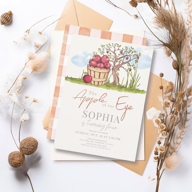Convites Apple da nossa Cesta de Olhos e Árvore Aniversário (Criador carregado)