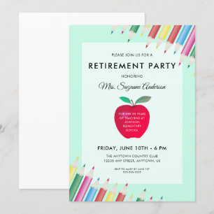 Convites Apple e partido de aposentadoria do professor dos