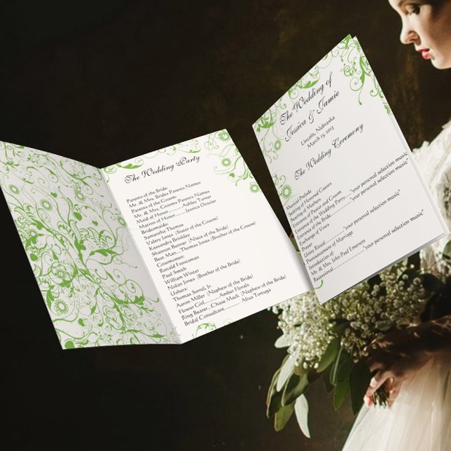 Convites Apple Green Birds Swirl Order (Criador carregado)