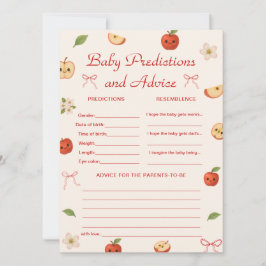 Convites Apple of My Eye Chá de fraldas Predictions and Adv