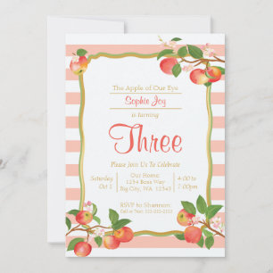 Convites Apple of Our Eye Aniversário