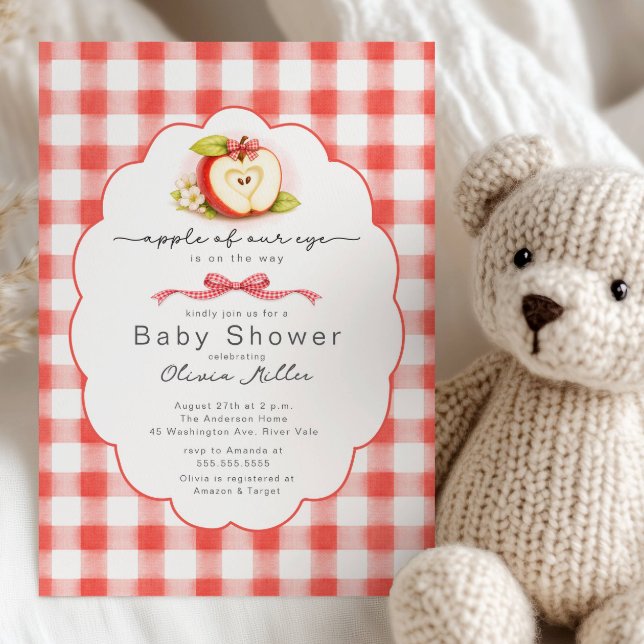 Convites Apple of Our Eye Baby Shower Invitation (Criador carregado)