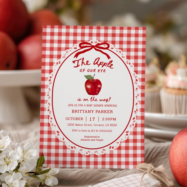 Convites Apple of Our Eye Fall Apple Baby Shower (Criador carregado)