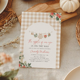 Convites Apple of Our Eye Fall Gingham Baby Shower