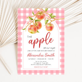 Convites Apple of Our Eye Gingham Baby Shower