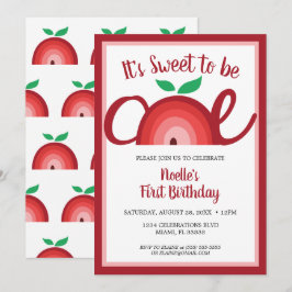 Convites Apple Rainbow, Doce ser Um, primeiro aniversario