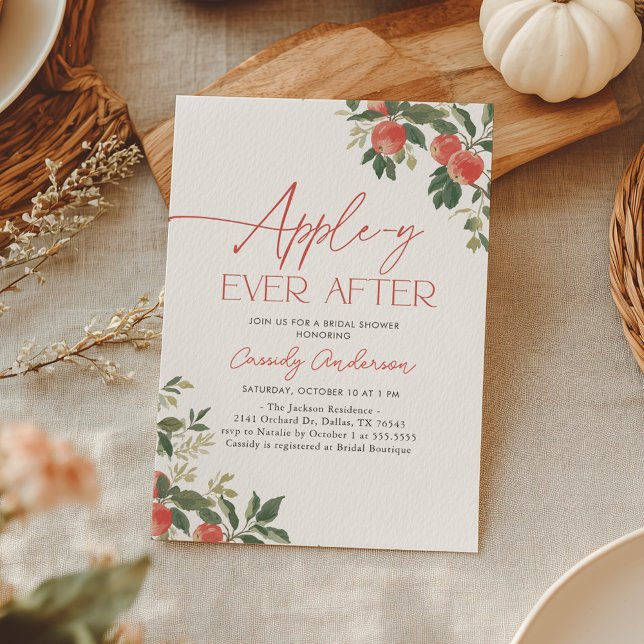 Convites Apple-y Ever After Apple Bridal Shower (Criador carregado)