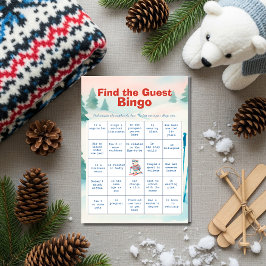 Convites Après Bébé Find The Guest Bingo Card