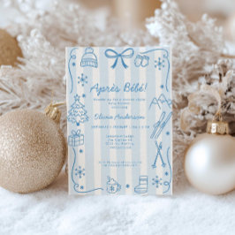 Convites Après Bébé Winter Boy Registry QR Code Baby Shower
