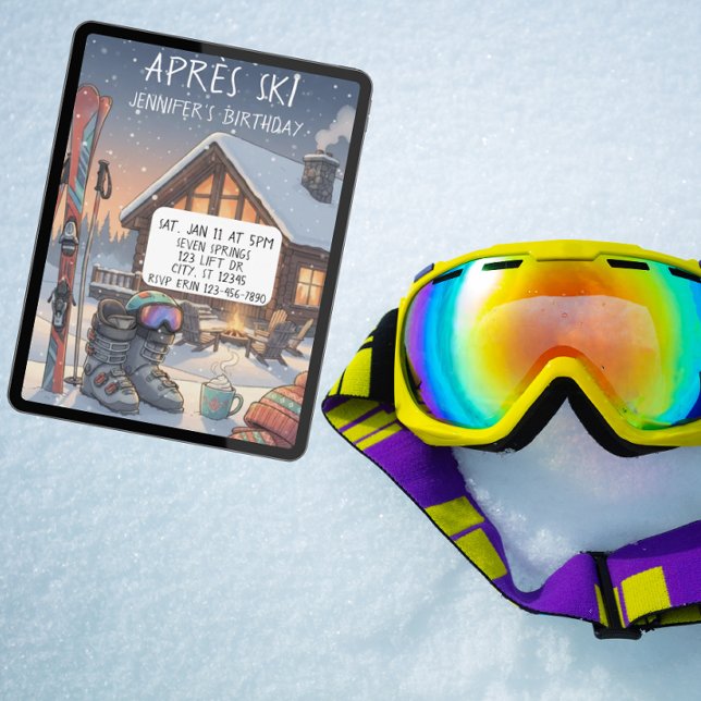 Convites Après Ski Birthday Party (Criador carregado)