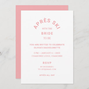 Convites Après Ski com a Noiva para ser Bachelorette Rosa