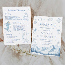 Convites Apres Ski Winter Bachelorette Party  Invitation