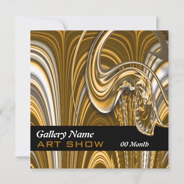 Convites Apresentação da galeria de arte PERSONALIZÁVEL (Frente)