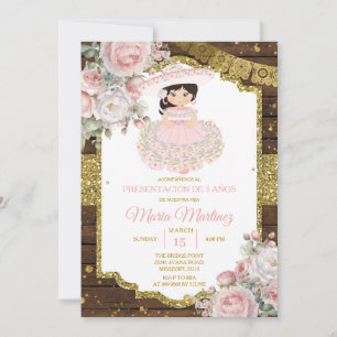 Convites Apresentação de Carro Branco e Rosa De Tres Años N