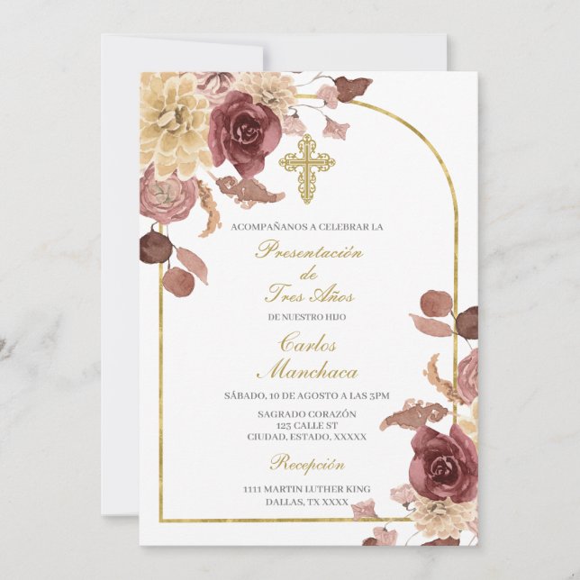 Convites Apresentação de tres años (Frente)
