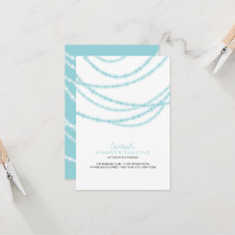 Convites Aqua Azul Estilo Luzes Espelhantes Casamento Elega