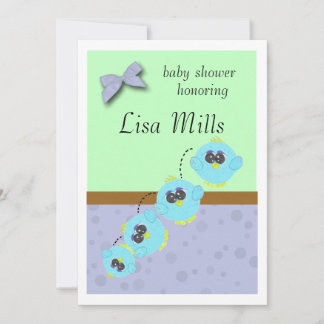 Convites Aqua Baby Bird