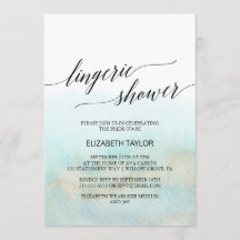 Aqua e Dourado Chá de Lingerie de praia por aquare