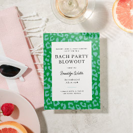 Convites Aqua e Festa de solteira de impressão verde em ani