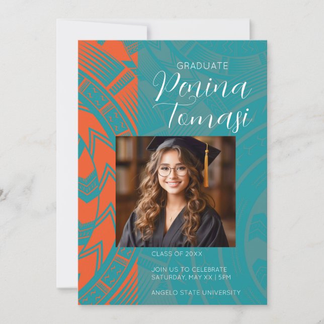 Convites Aqua e Laranja (Frente)