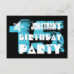 Convites AQUA e o partido AQUA Birthday Grunge