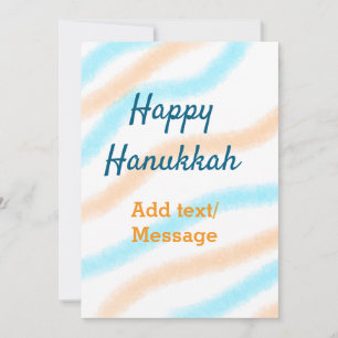 Convites Aqua laranja feliz Hanukkah adicionar nome mensage