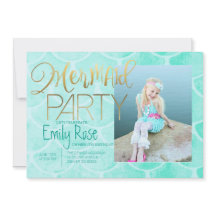 Aqua Mermaid Party | Sob A Foto De Aniversário Do