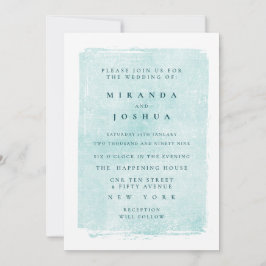 Convites Aqua Turquesa Grunge Distressed Casual