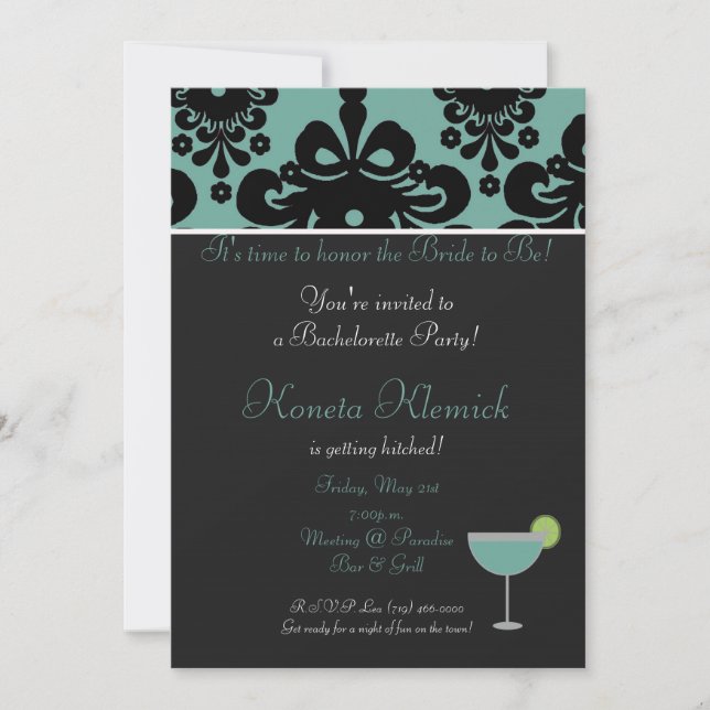 Convites aquacopy, margarita, é hora de honrar t… (Frente)