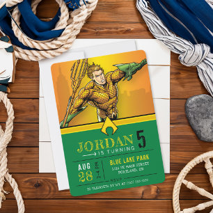 Convites Aquaman Feliz Aniversário