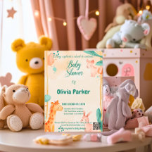 Aquarela Adorável com Chá de fraldas de Tema Anima