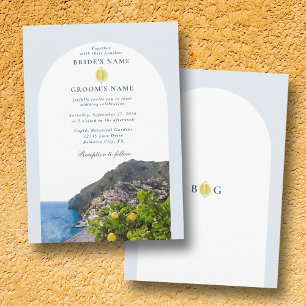 Convites Aquarela Arco da Costa Amalfi Itália Limões Casame