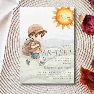 Convites Aquarela Baby Menino Golfe Vamos Fazer uma Festa C