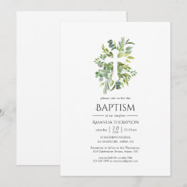 Convites Aquarela Batismo ou Christening