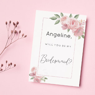 Convites Aquarela botânica tons pastéis rosa floral Damas d